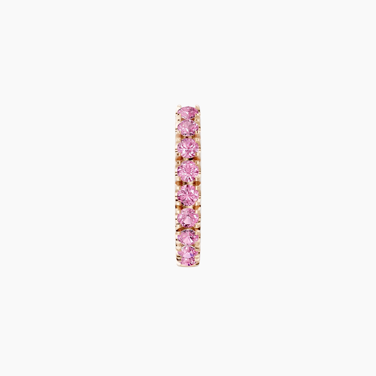 Terra | 18k Rose Gold 6.5 mm Pink Sapphire Hoop Piercing