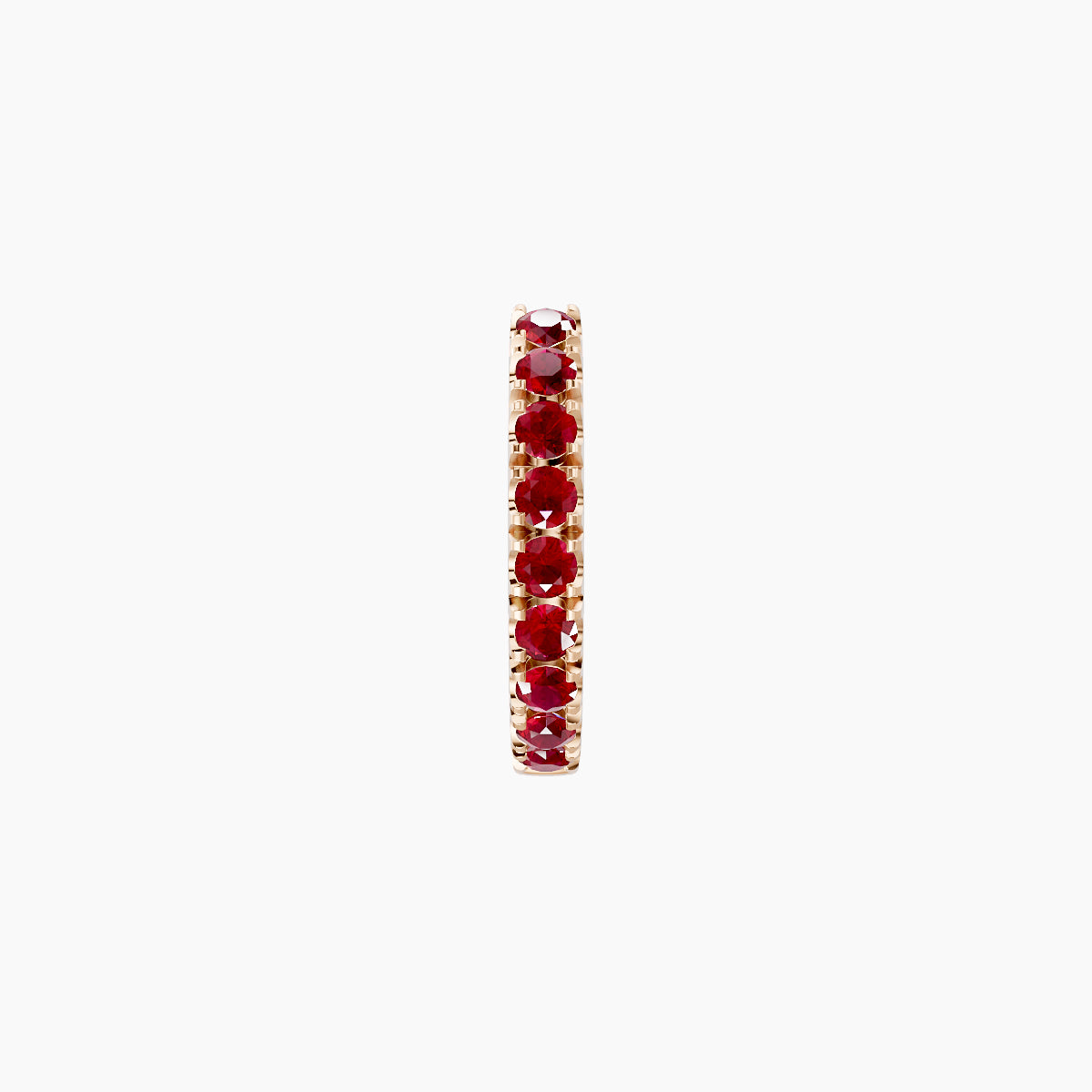Terra | 18k Rose Gold 6.5 mm Ruby Hoop Piercing