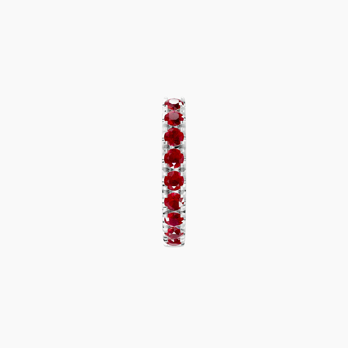 Terra | 18k White Gold 6.5 mm Ruby Hoop Piercing