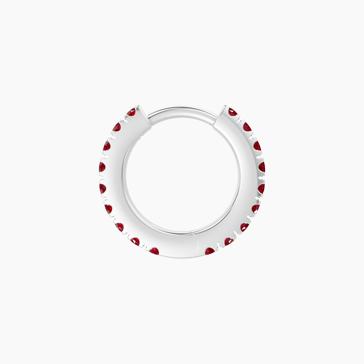 Terra | 18k White Gold 6.5 mm Ruby Hoop Piercing