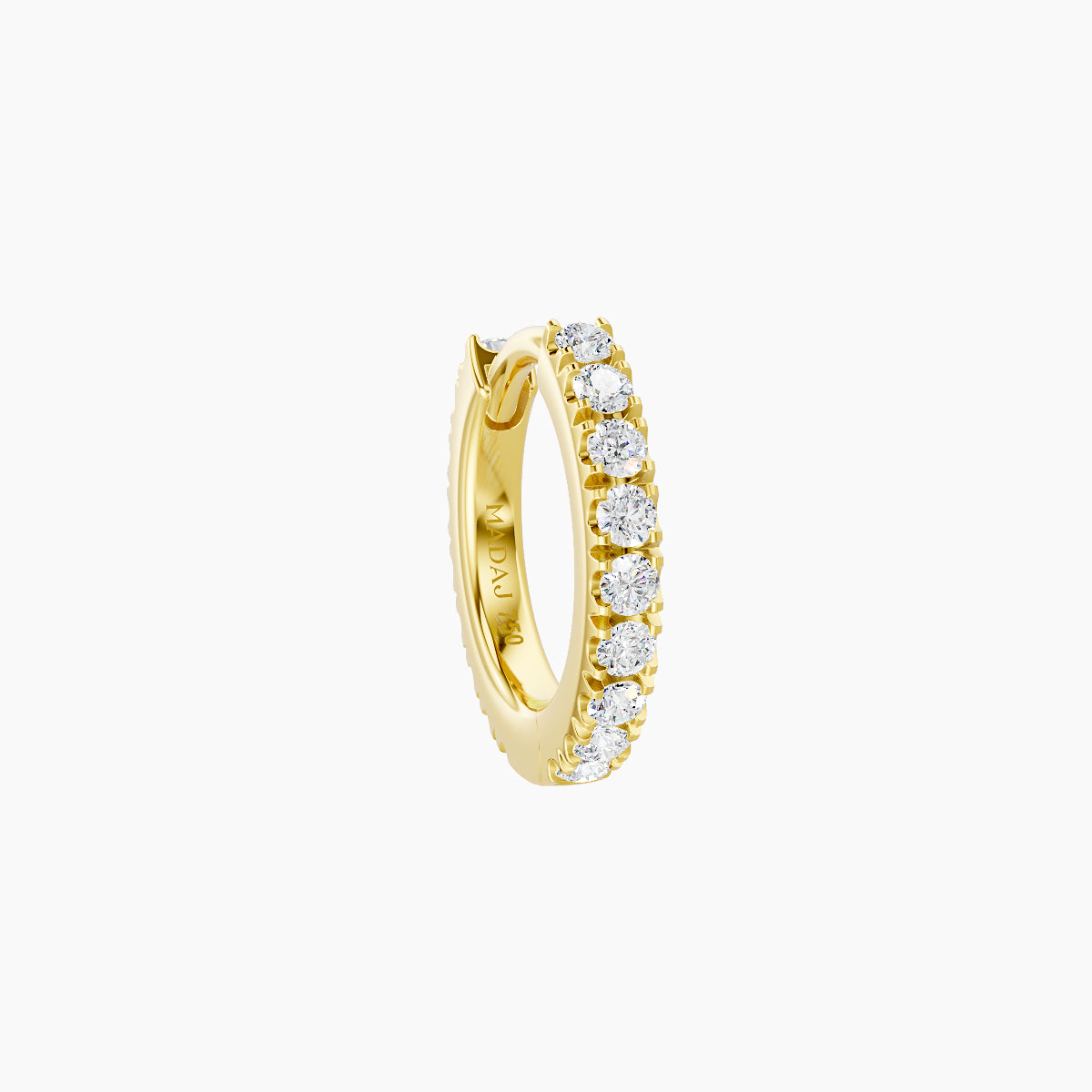 Terra | 18k Yellow Gold 6.5 mm Diamond Hoop Piercing