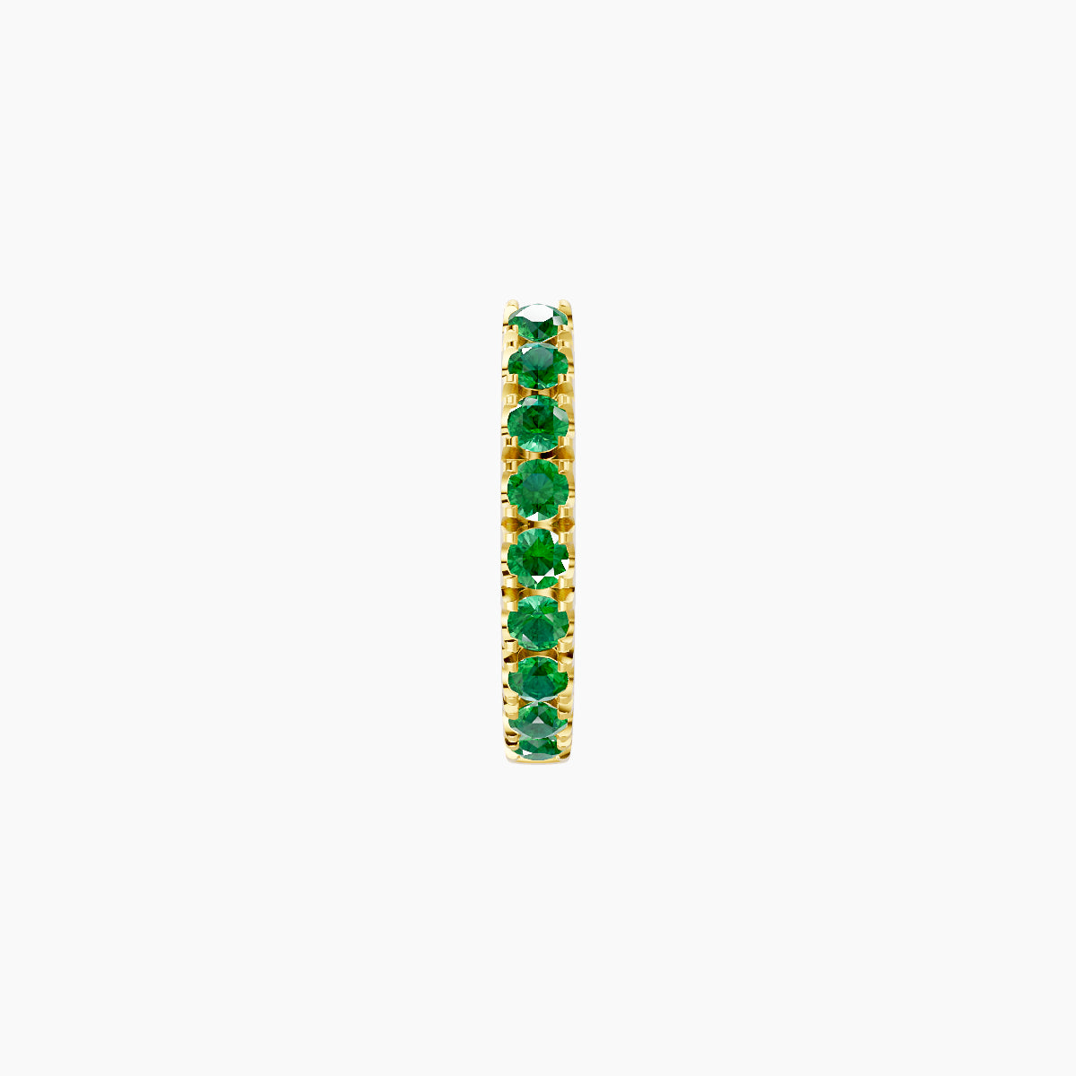 Terra | 18k Yellow Gold 6.5 mm Emerald Hoop Piercing
