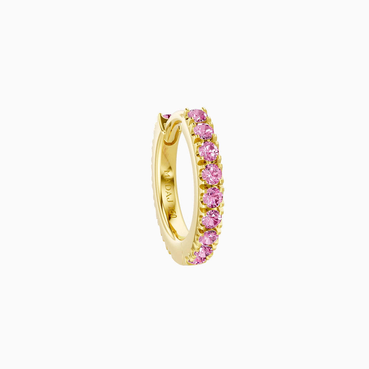 Terra | 18k Yellow Gold 6.5 mm Pink Sapphire Hoop Piercing