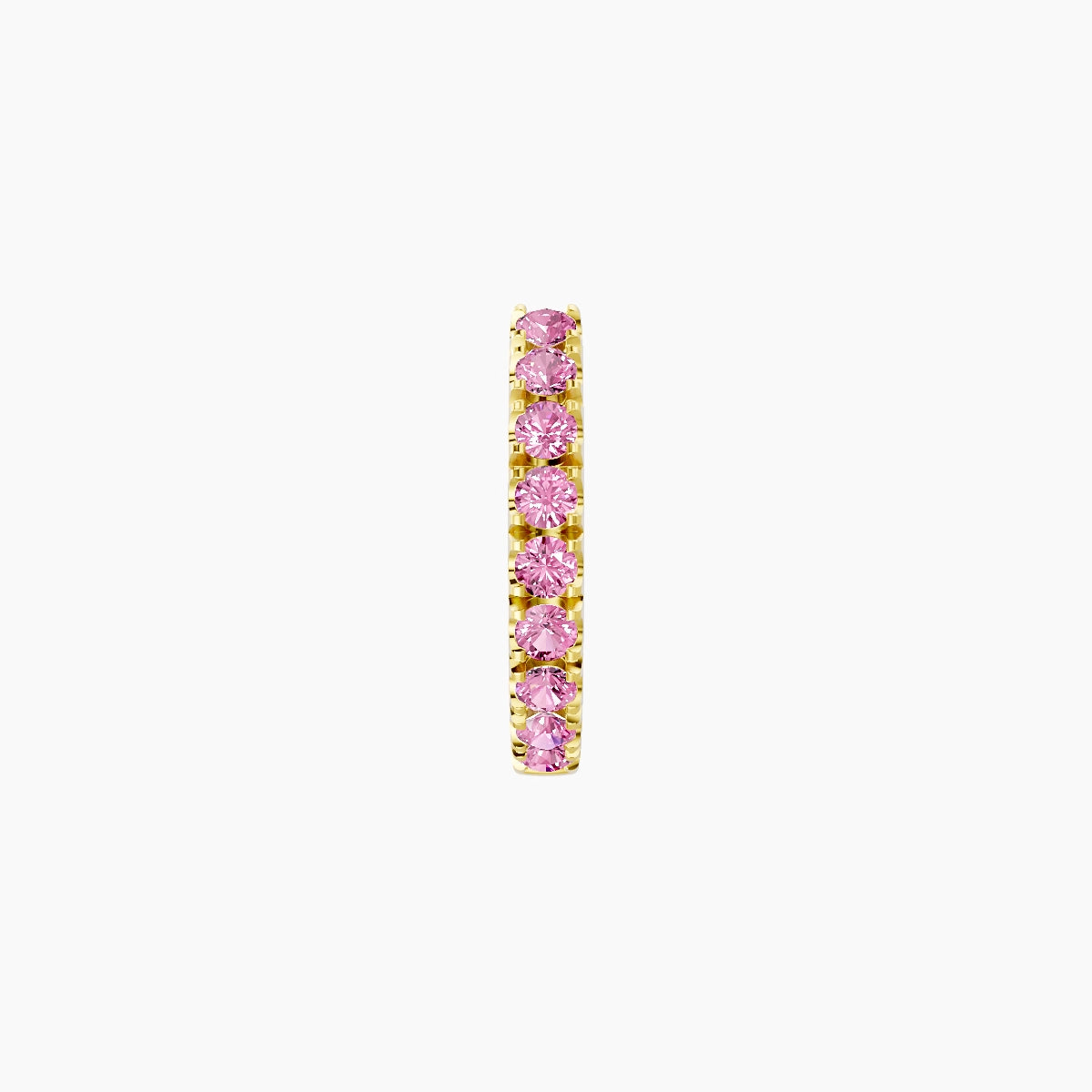 Terra | 18k Yellow Gold 6.5 mm Pink Sapphire Hoop Piercing