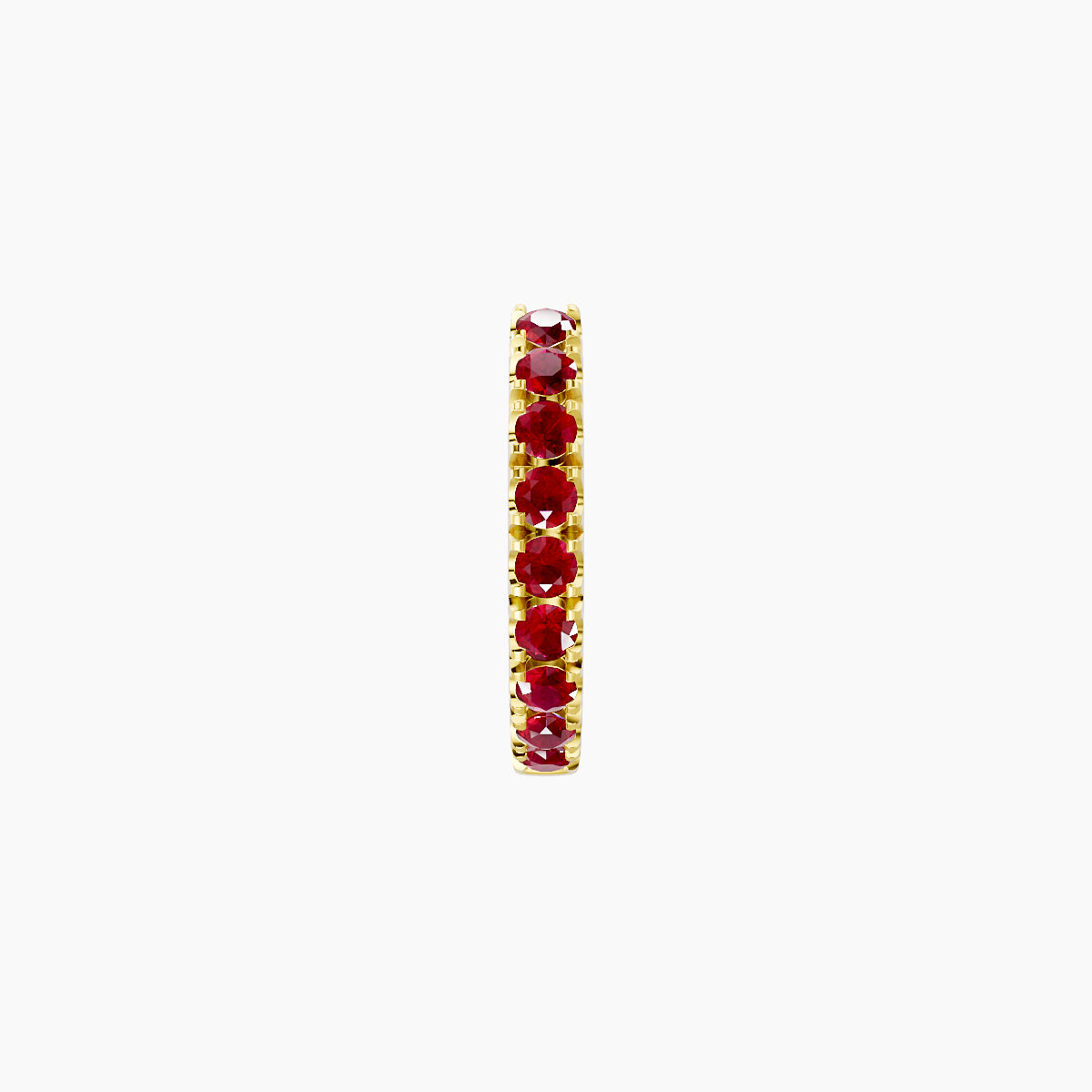 Terra | 18k Yellow Gold 6.5 mm Ruby Hoop Piercing