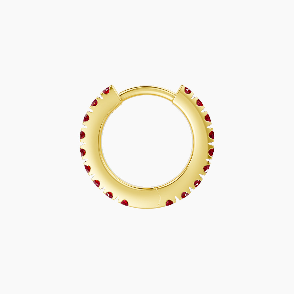 Terra | 18k Yellow Gold 6.5 mm Ruby Hoop Piercing
