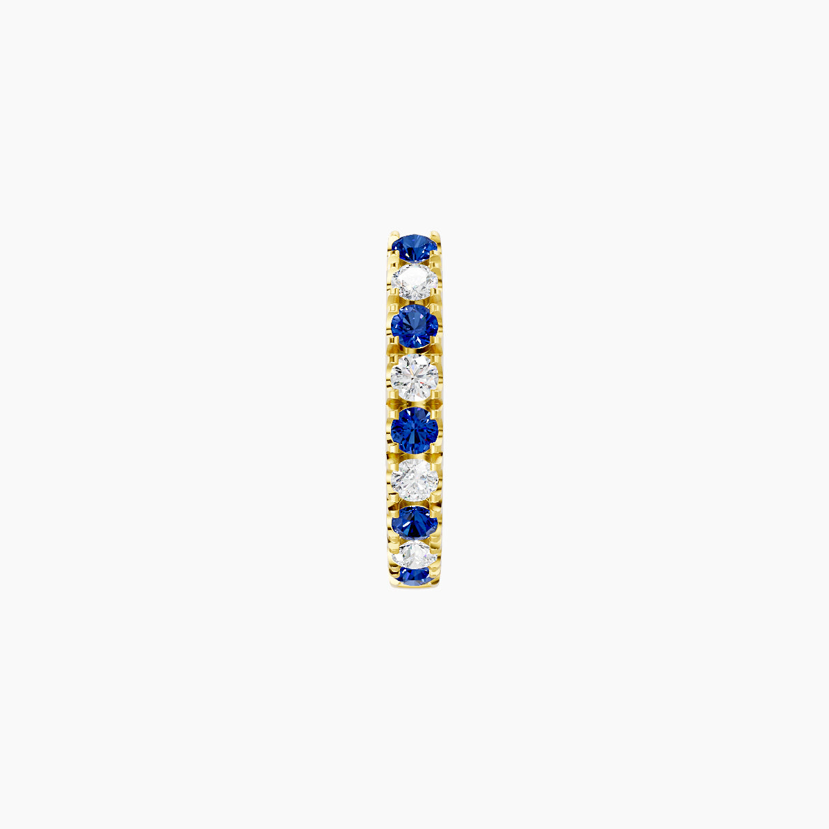 Terra | 18k Yellow Gold 6.5 mm Sapphire & Diamond Hoop Piercing