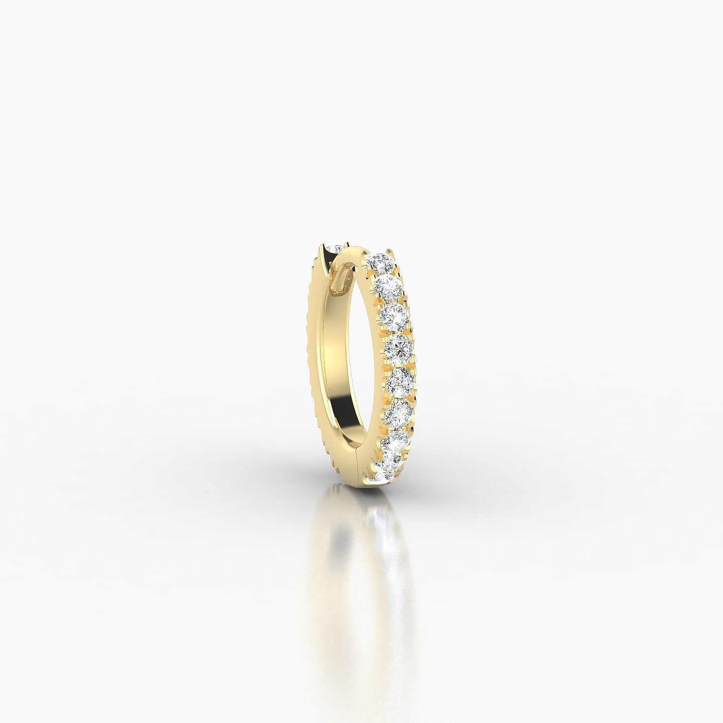 Terra | 18k Yellow Gold 6.5 mm Diamond Hoop Piercing