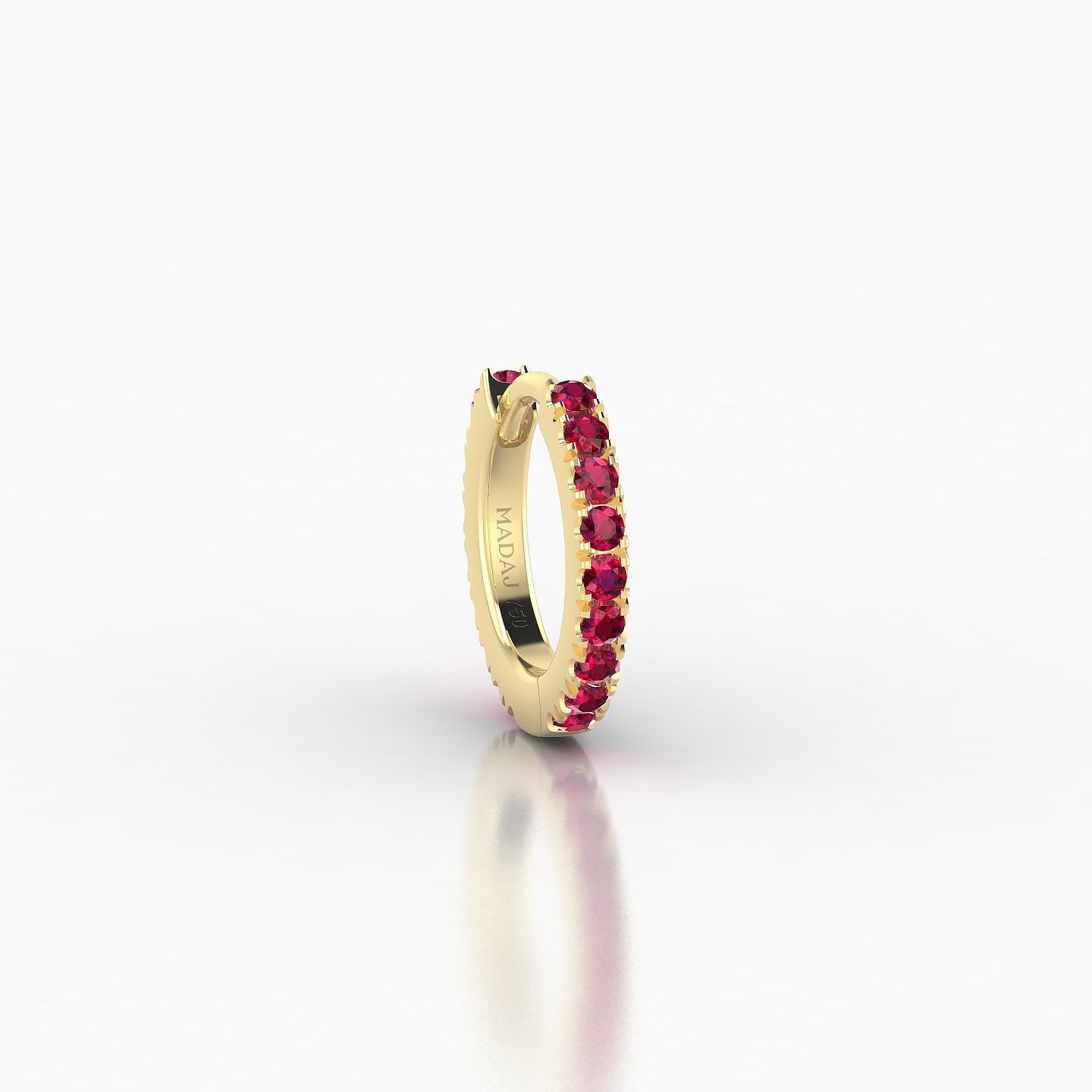 Terra | 18k Yellow Gold 6.5 mm Ruby Hoop Piercing