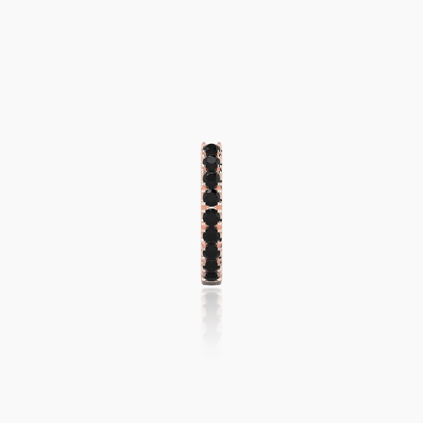 Terra | 18k Rose Gold 6.5 mm Black Diamond Hoop Piercing