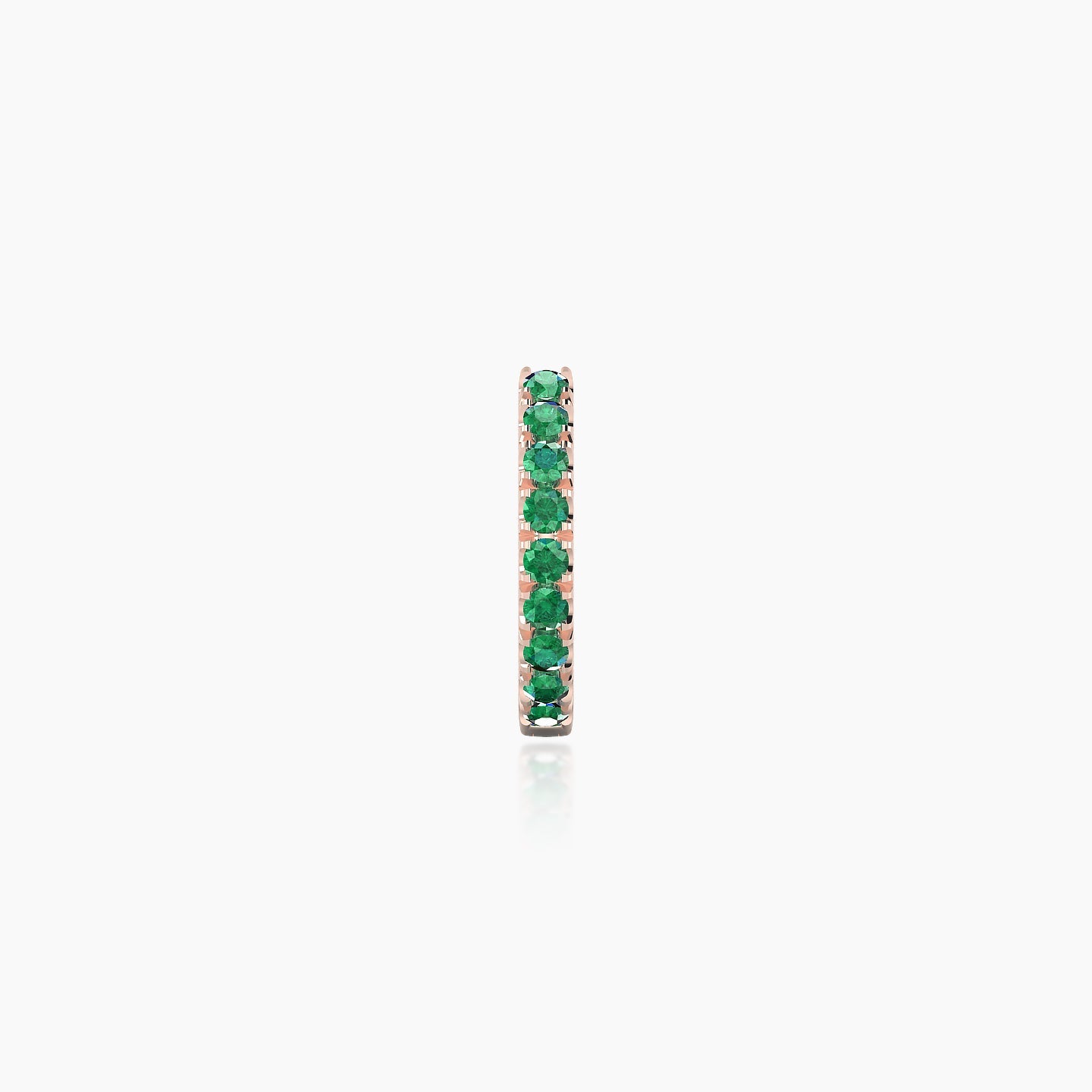 Terra | 18k Rose Gold 6.5 mm Emerald Hoop Piercing