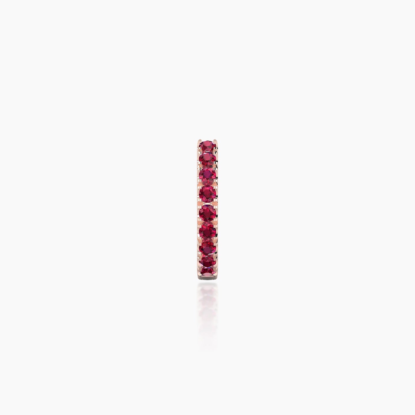 Terra | 18k Rose Gold 6.5 mm Ruby Hoop Piercing