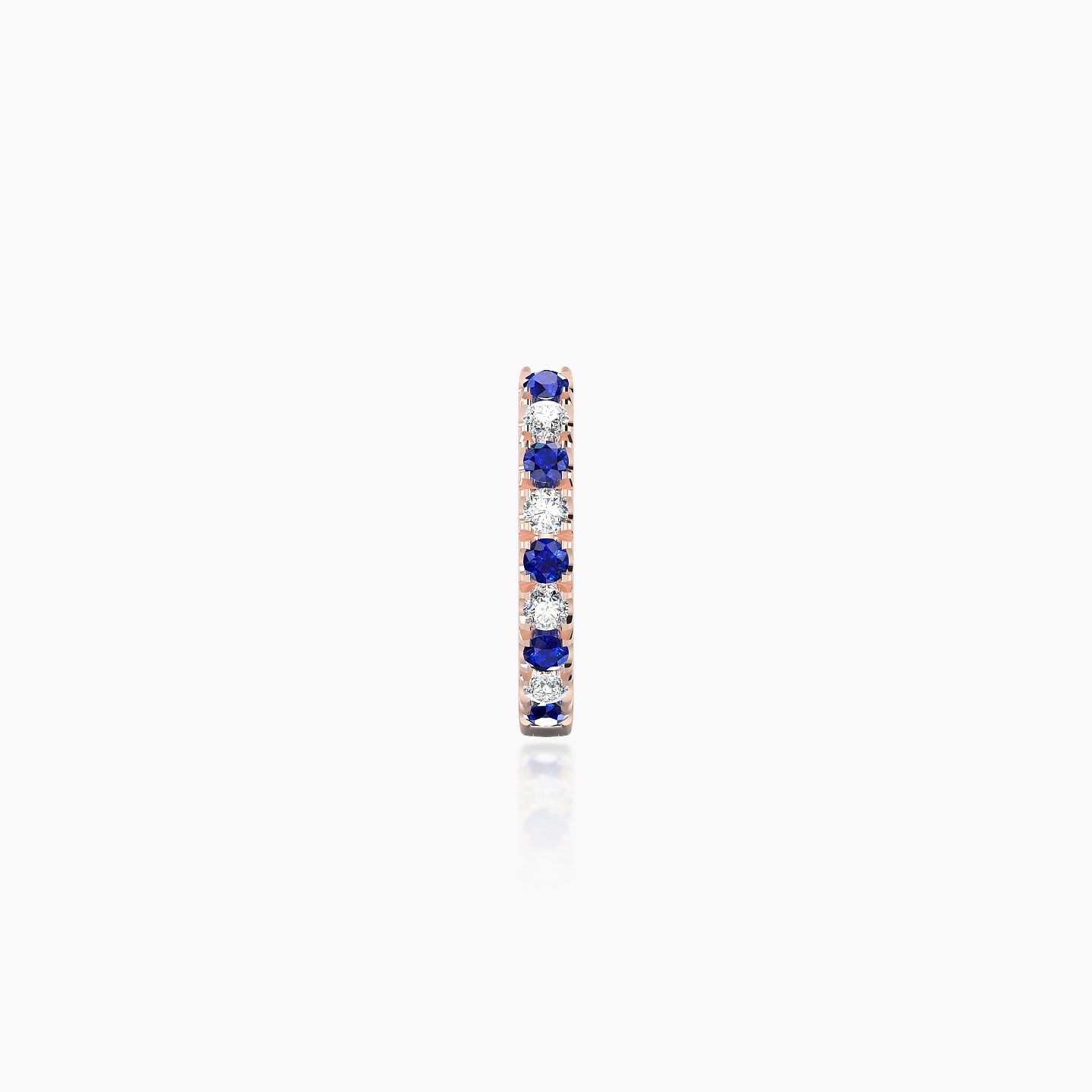 Terra | 18k Rose Gold 6.5 mm Sapphire & Diamond Hoop Piercing