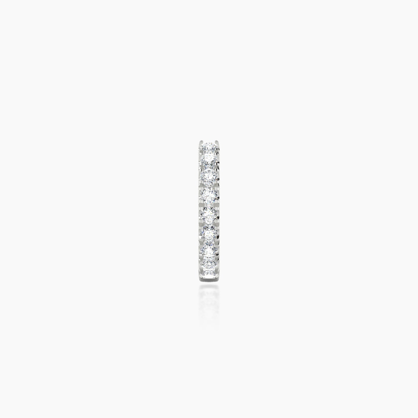 Terra | 18k White Gold 6.5 mm Diamond Hoop Piercing