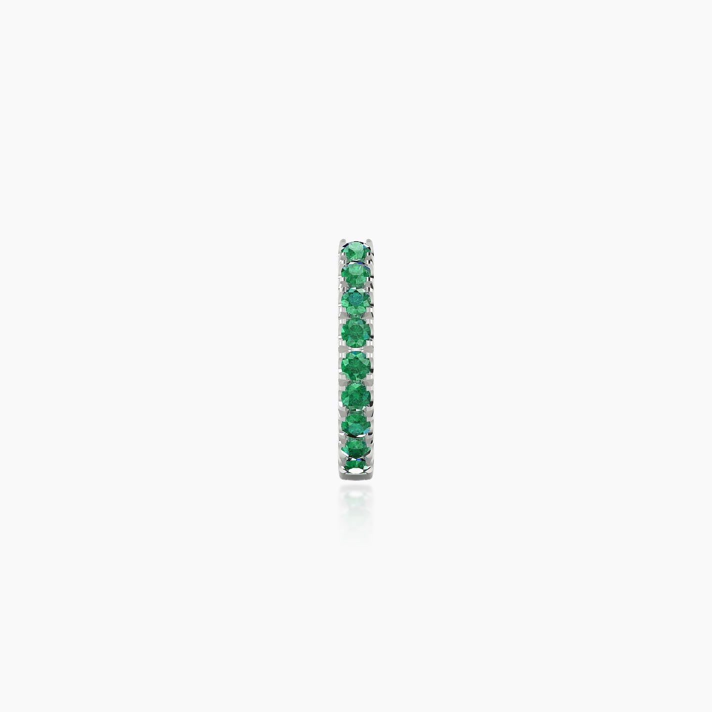 Terra | 18k White Gold 6.5 mm Emerald Hoop Piercing