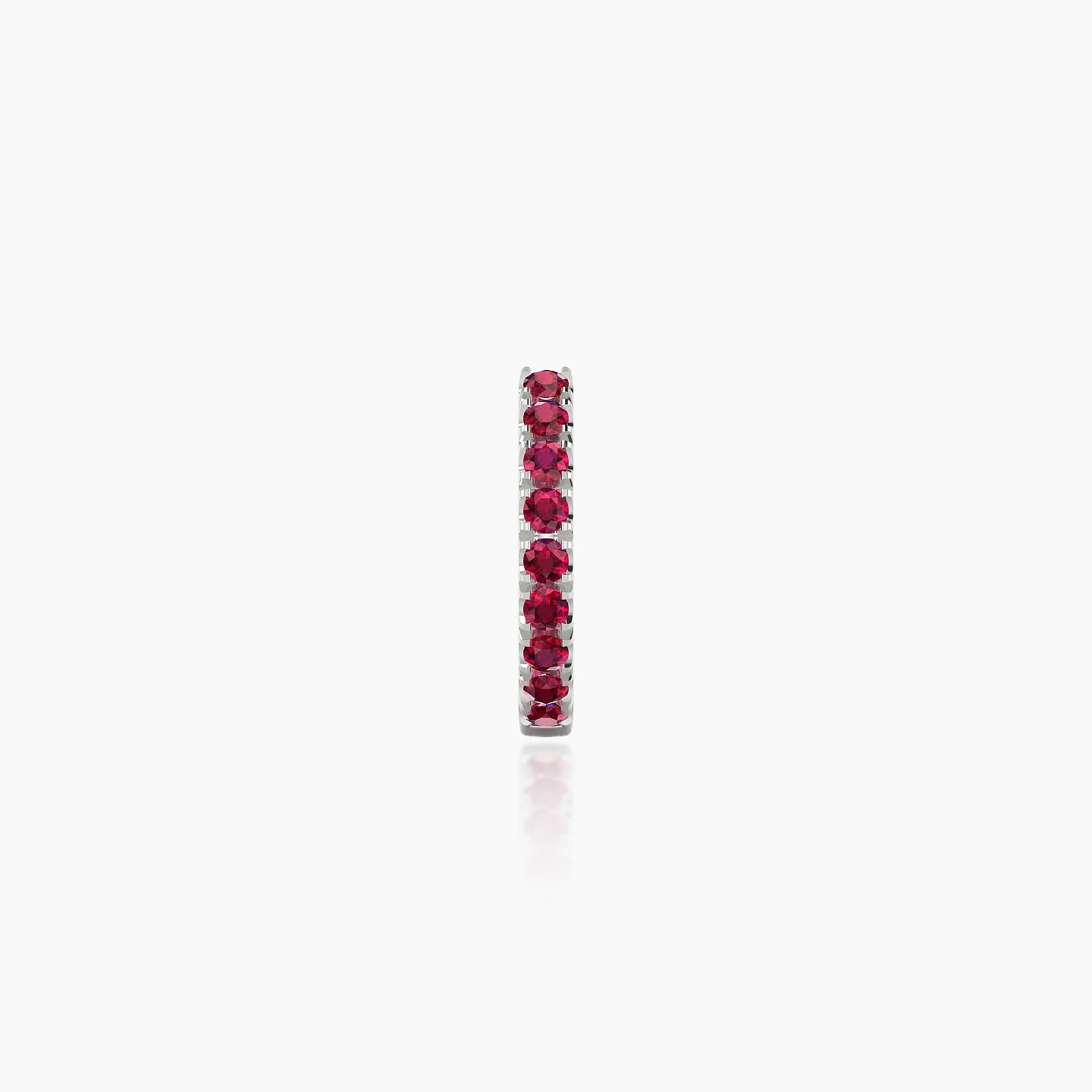 Terra | 18k White Gold 6.5 mm Ruby Hoop Piercing