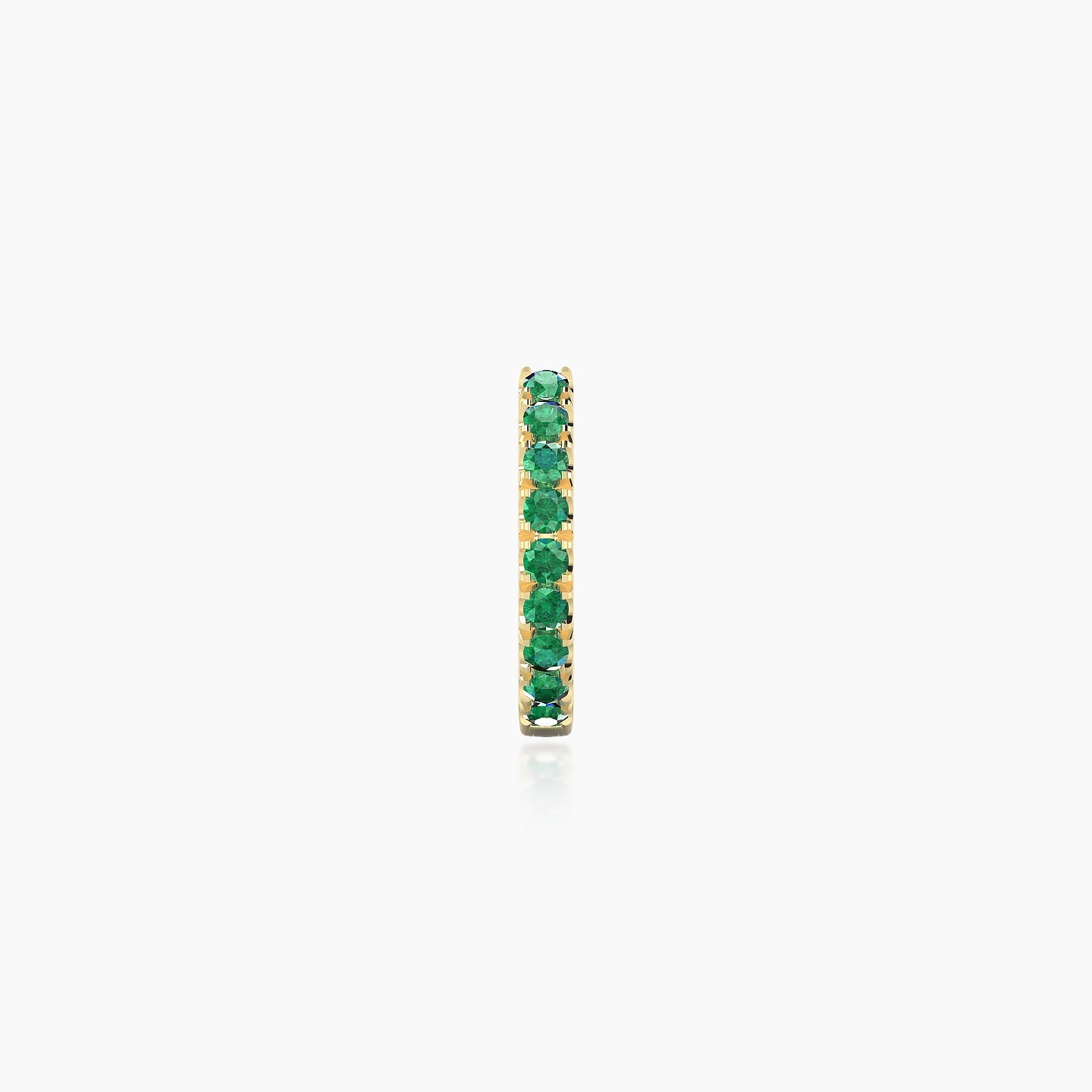 Terra | 18k Yellow Gold 6.5 mm Emerald Hoop Piercing