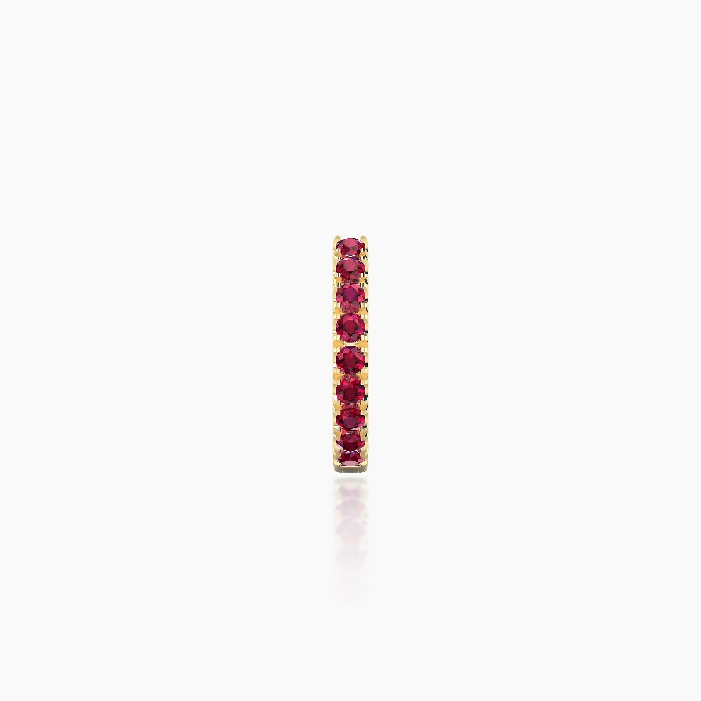 Terra | 18k Yellow Gold 6.5 mm Ruby Hoop Piercing