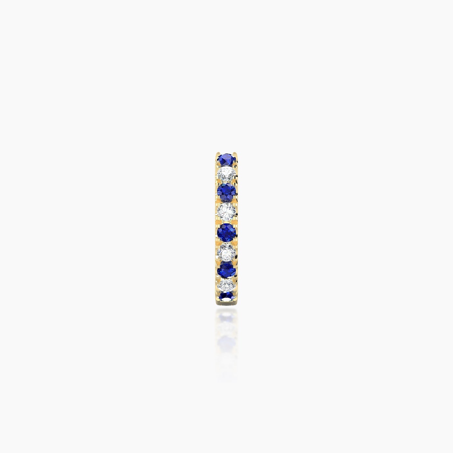 Terra | 18k Yellow Gold 6.5 mm Sapphire & Diamond Hoop Piercing