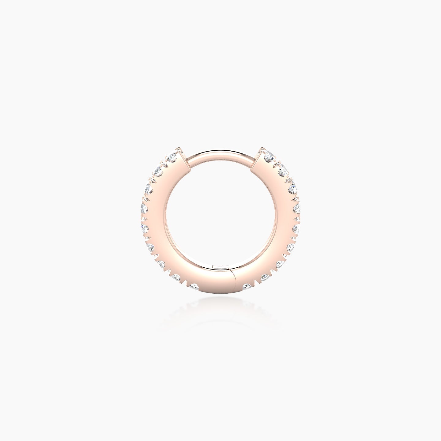 Terra | 18k Rose Gold 6.5 mm Diamond Hoop Piercing