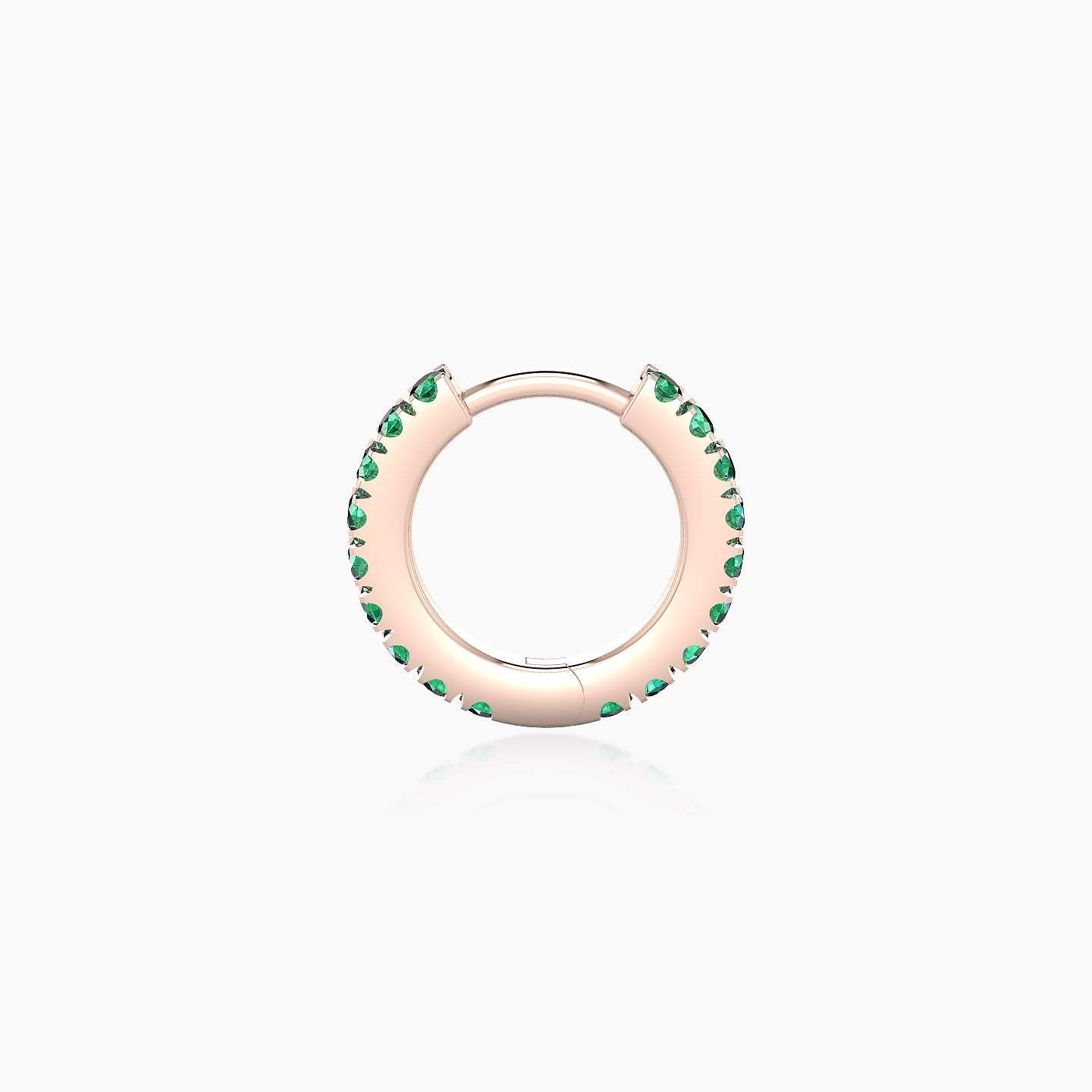 Terra | 18k Rose Gold 6.5 mm Emerald Hoop Piercing