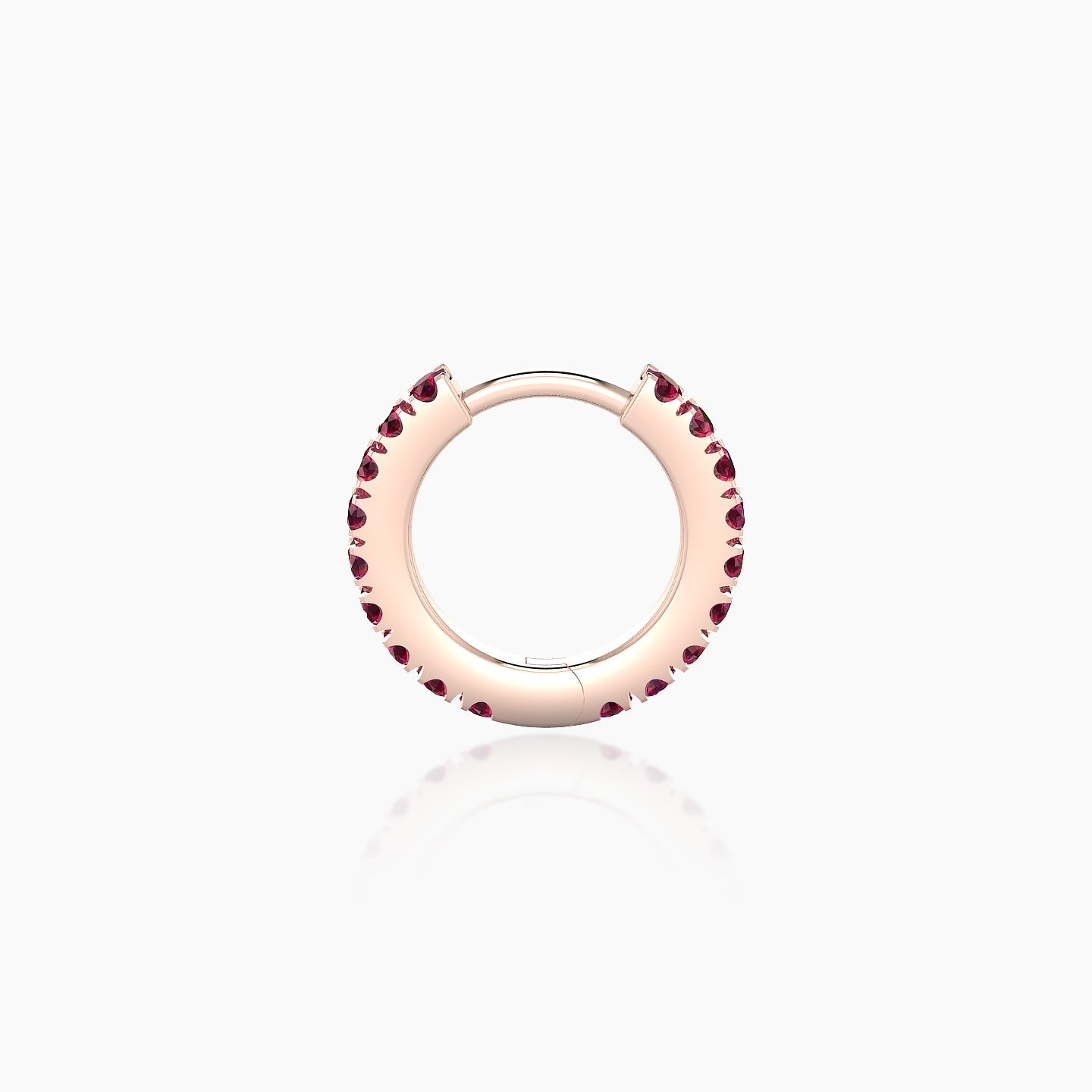 Terra | 18k Rose Gold 6.5 mm Ruby Hoop Piercing