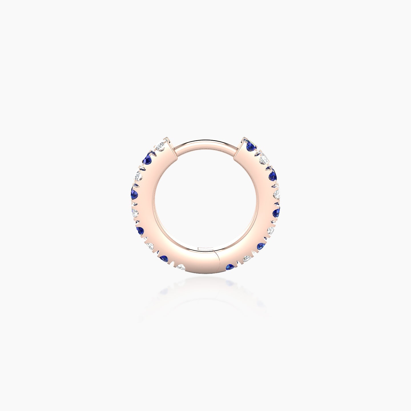 Terra | 18k Rose Gold 6.5 mm Sapphire & Diamond Hoop Piercing