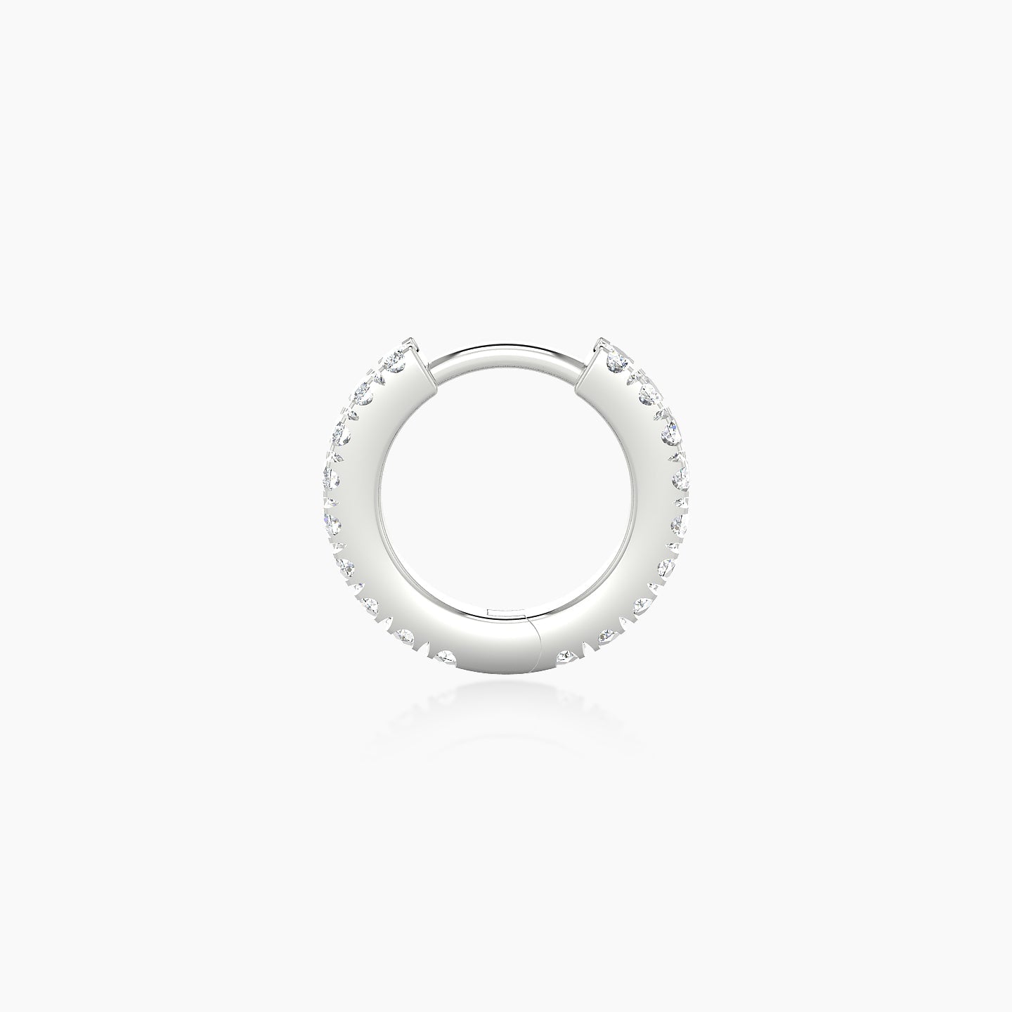 Terra | 18k White Gold 6.5 mm Diamond Hoop Piercing