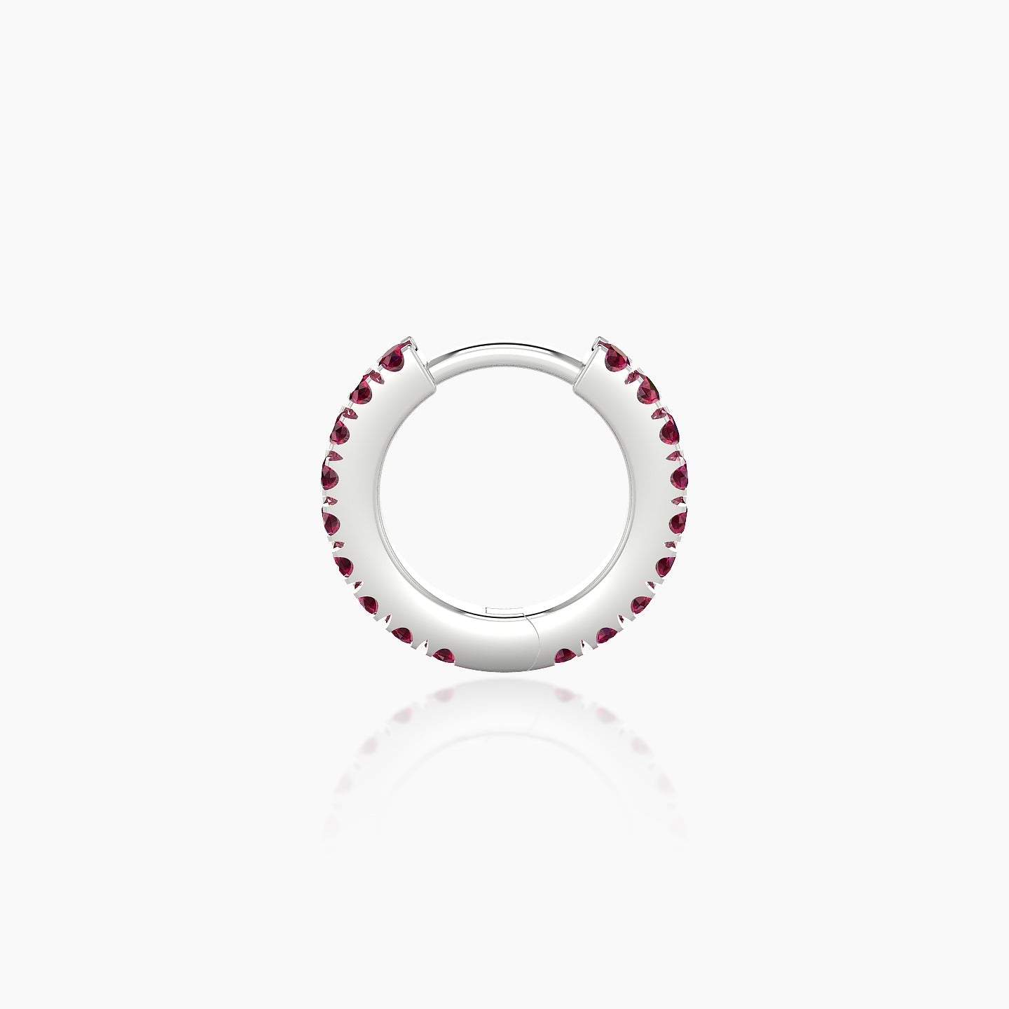 Terra | 18k White Gold 6.5 mm Ruby Hoop Piercing