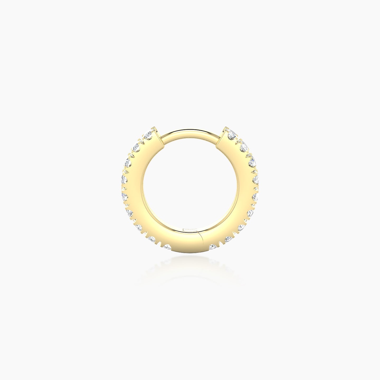 Terra | 18k Yellow Gold 6.5 mm Diamond Hoop Piercing