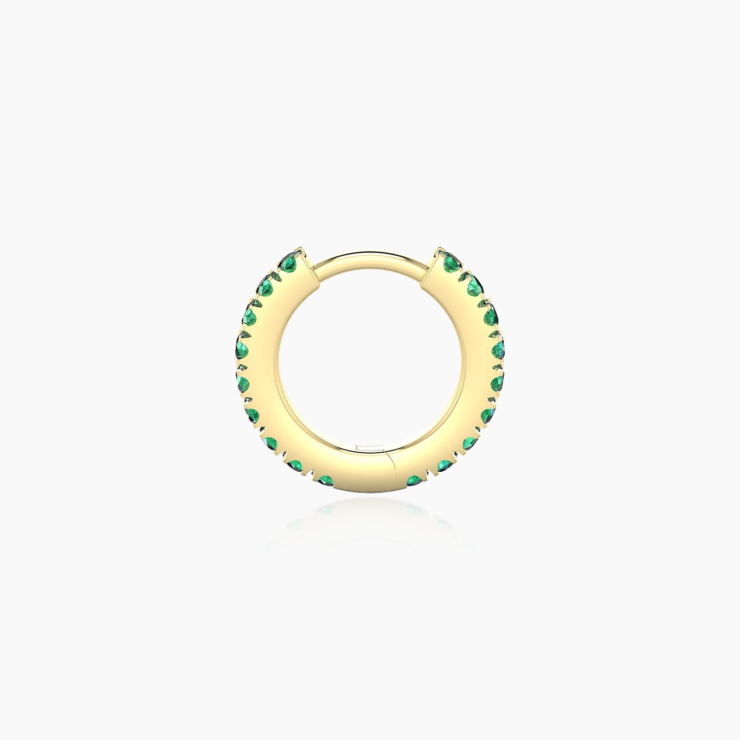 Terra | 18k Yellow Gold 6.5 mm Emerald Hoop Piercing