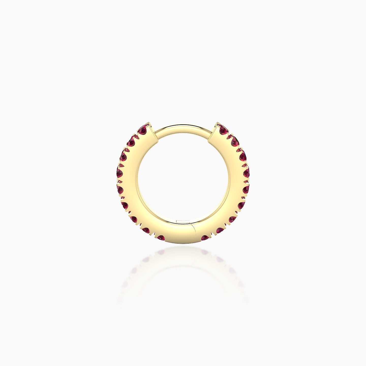 Terra | 18k Yellow Gold 6.5 mm Ruby Hoop Piercing