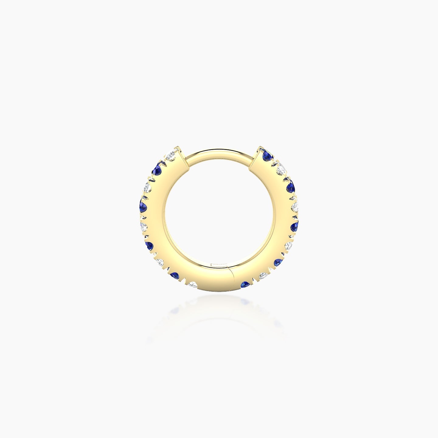 Terra | 18k Yellow Gold 6.5 mm Sapphire & Diamond Hoop Piercing