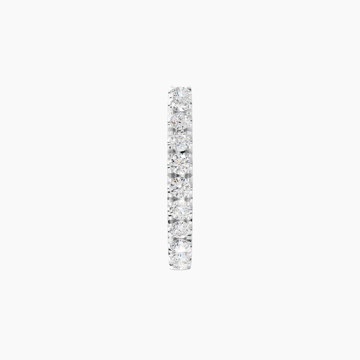 Terra | 18k White Gold 8 mm Diamond Hoop Piercing
