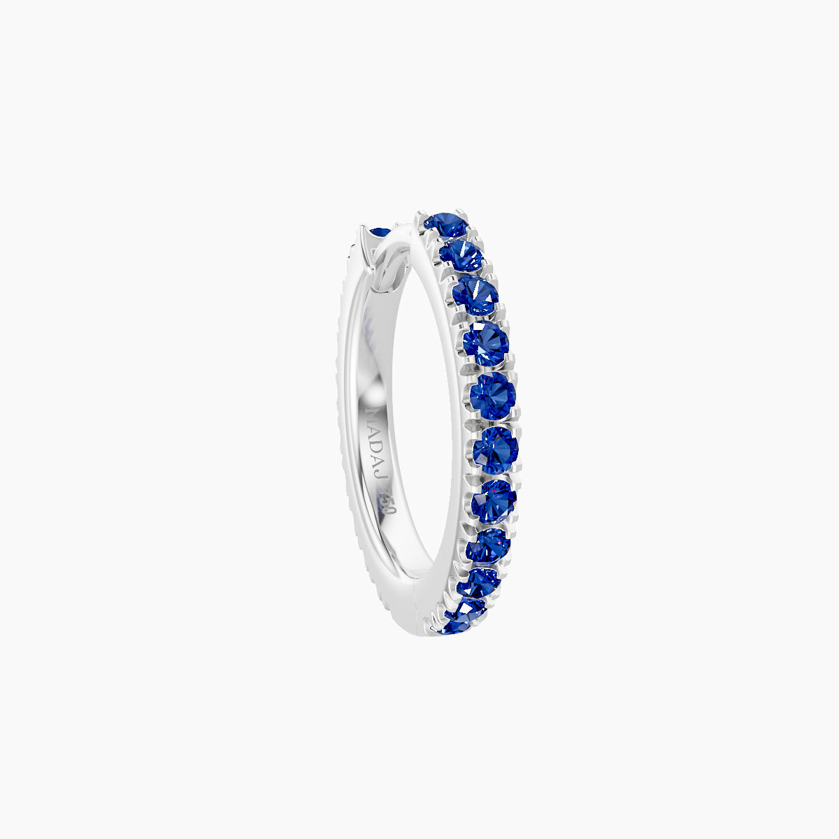 Terra | 18k White Gold 8 mm Sapphire Hoop Piercing