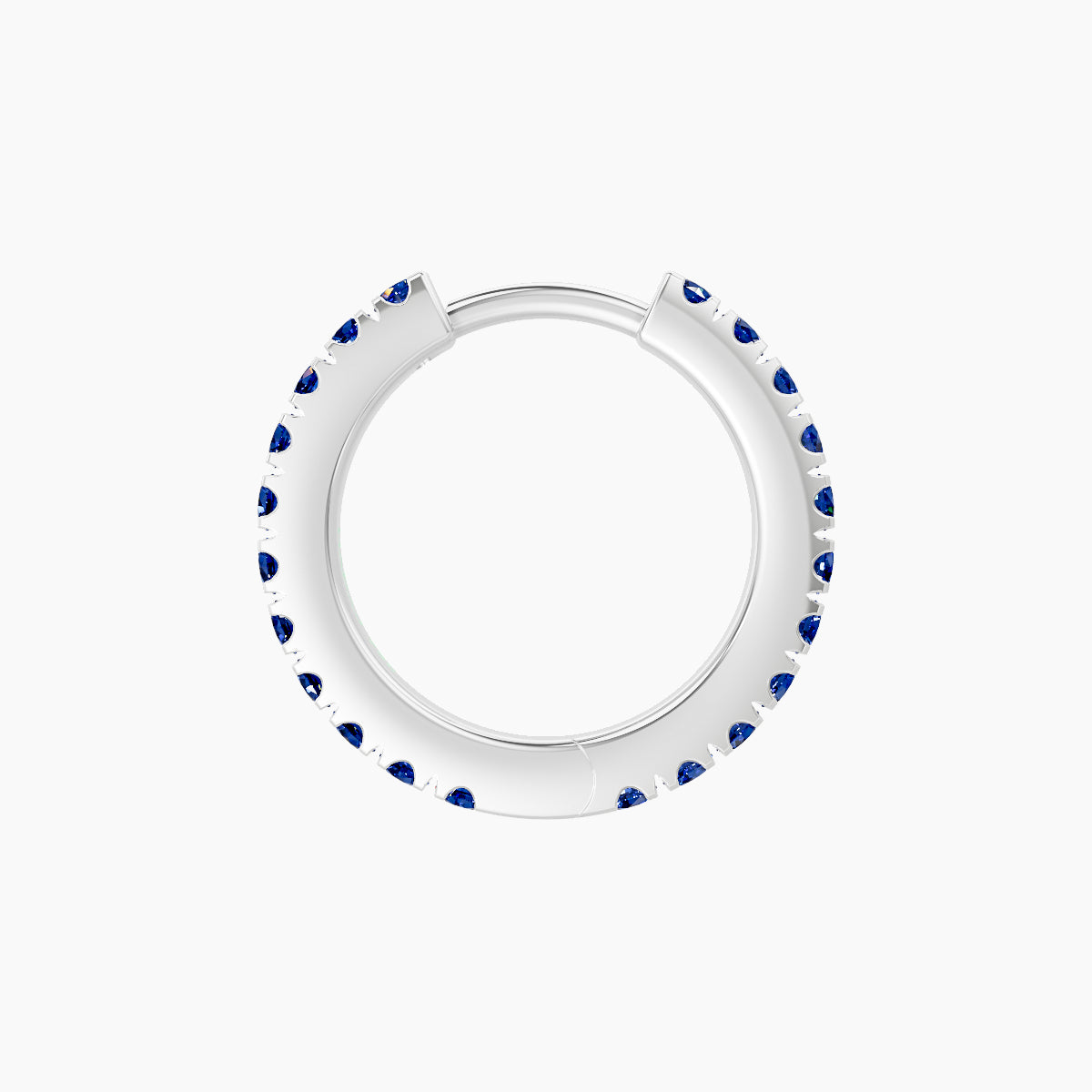 Terra | 18k White Gold 8 mm Sapphire Hoop Piercing
