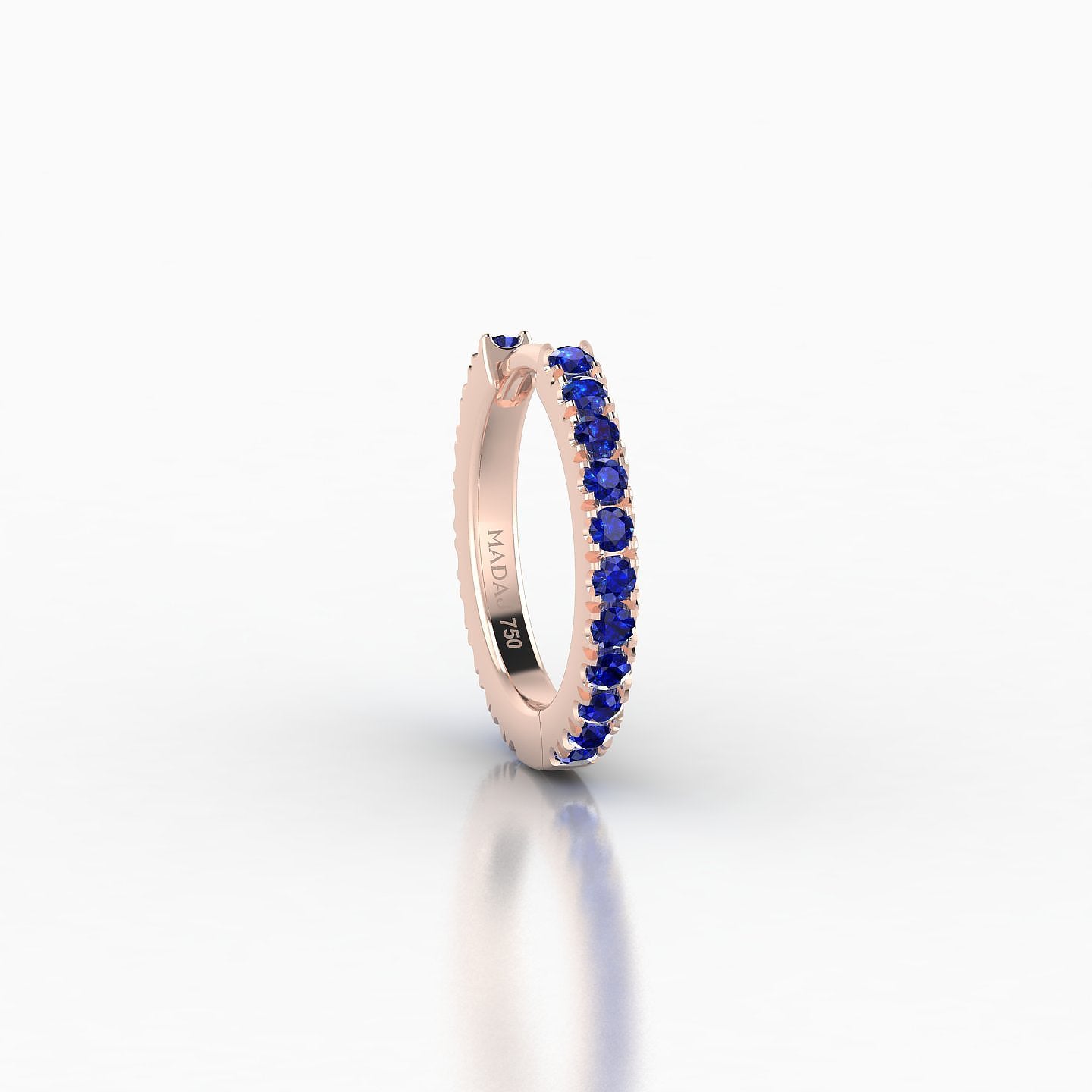 Terra | 18k Rose Gold 8 mm Sapphire Hoop Piercing