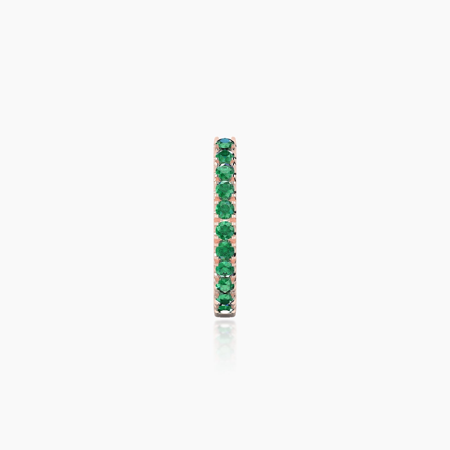 Terra | 18k Rose Gold 8 mm Emerald Hoop Piercing