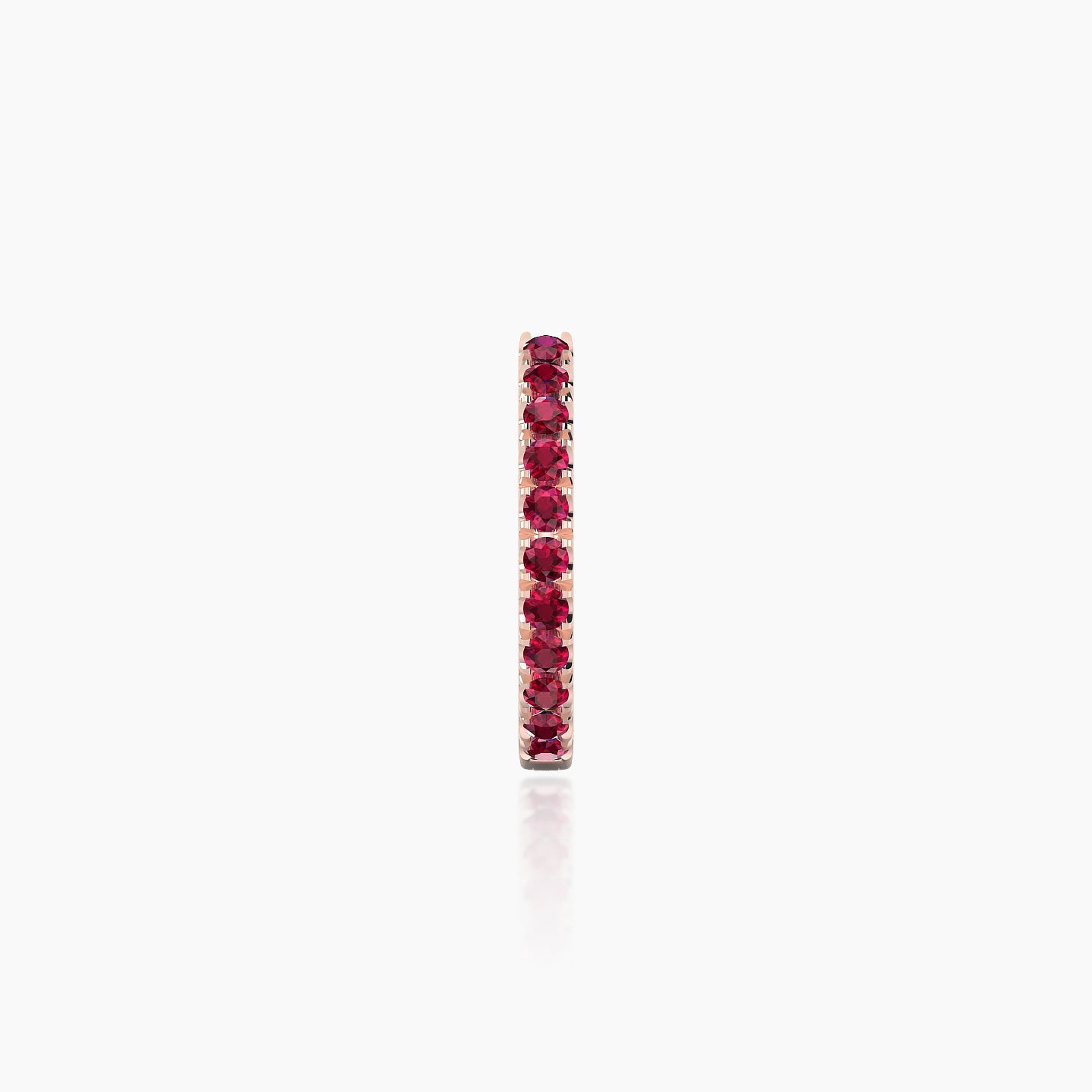 Terra | 18k Rose Gold 8 mm Ruby Hoop Piercing