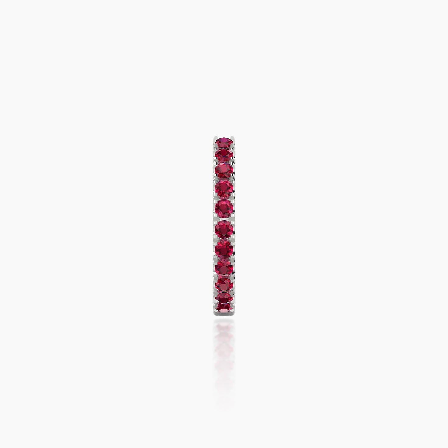 Terra | 18k White Gold 8 mm Ruby Hoop Piercing