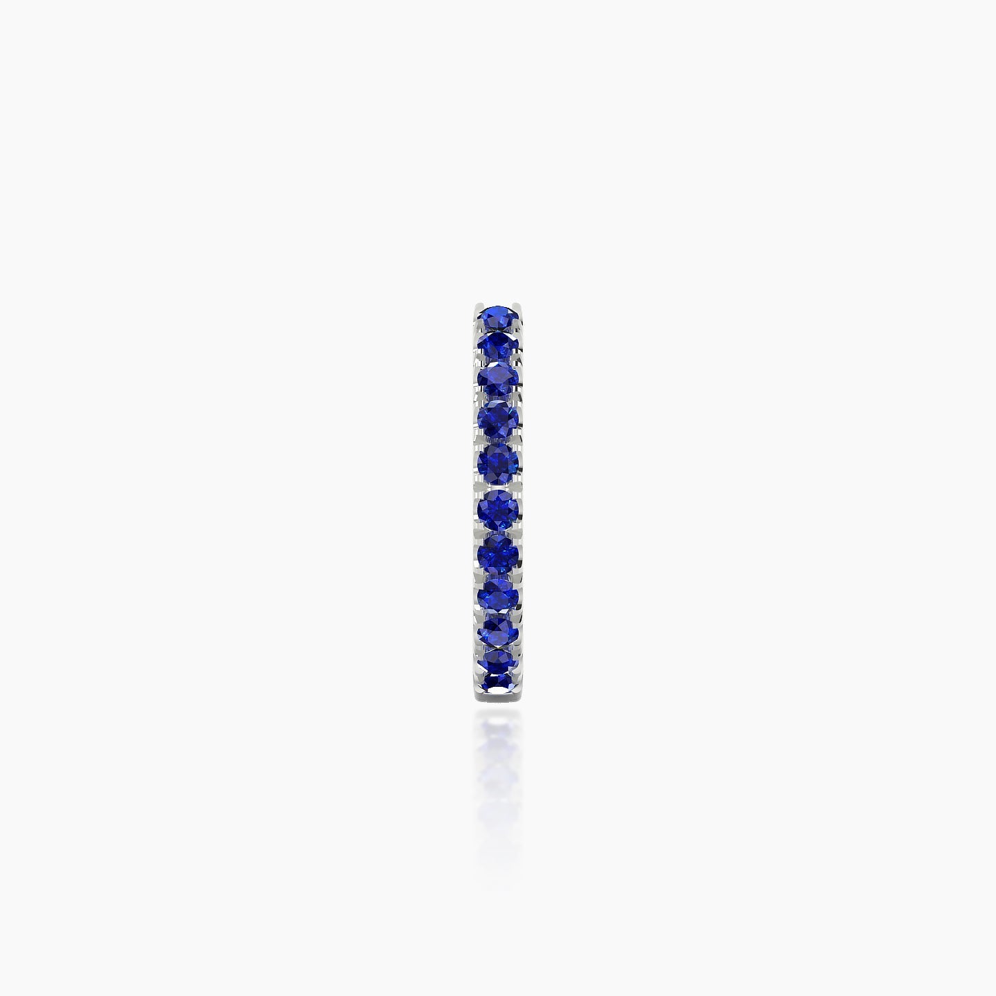 Terra | 18k White Gold 8 mm Sapphire Hoop Piercing