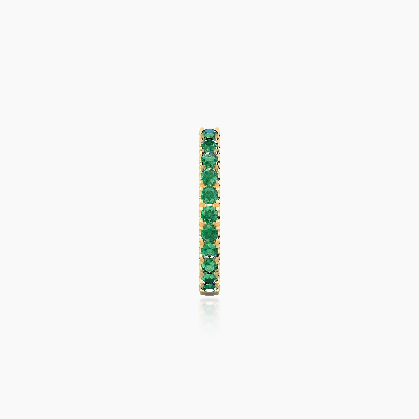 Terra | 18k Yellow Gold 8 mm Emerald Hoop Piercing