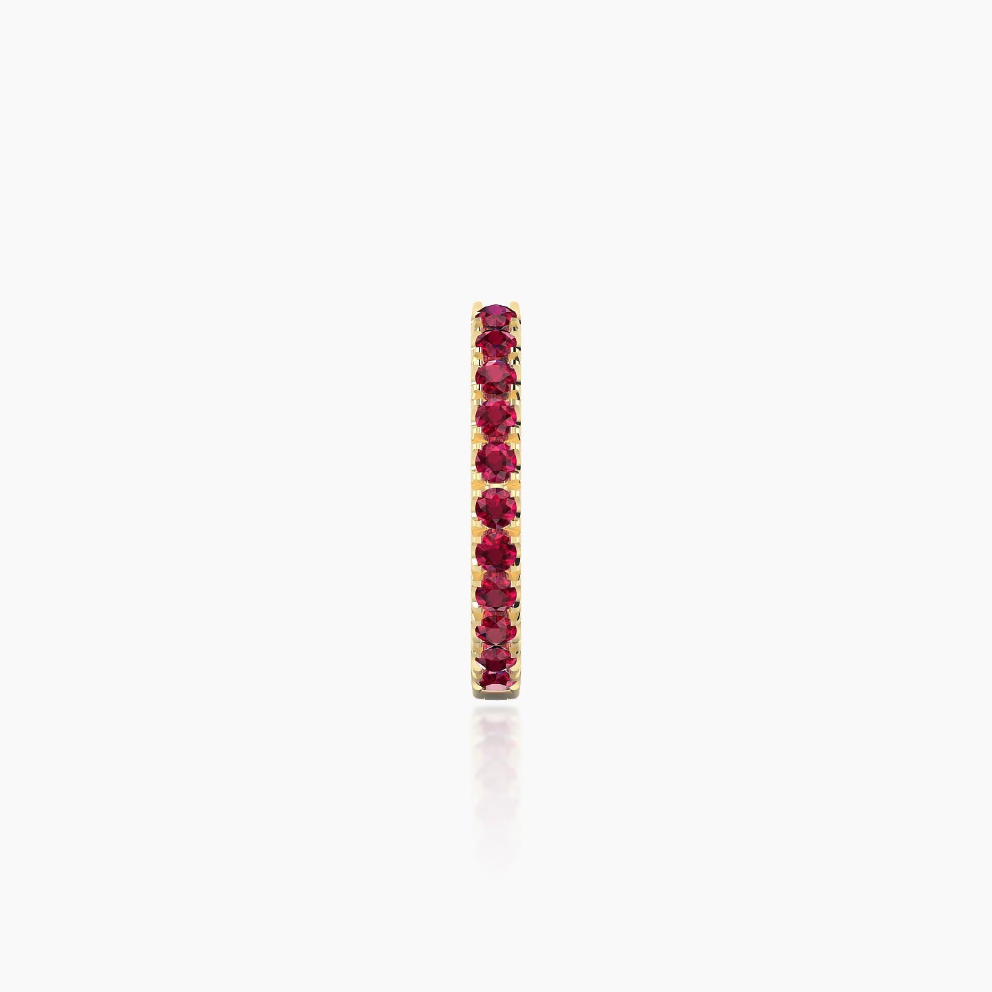 Terra | 18k Yellow Gold 8 mm Ruby Hoop Piercing