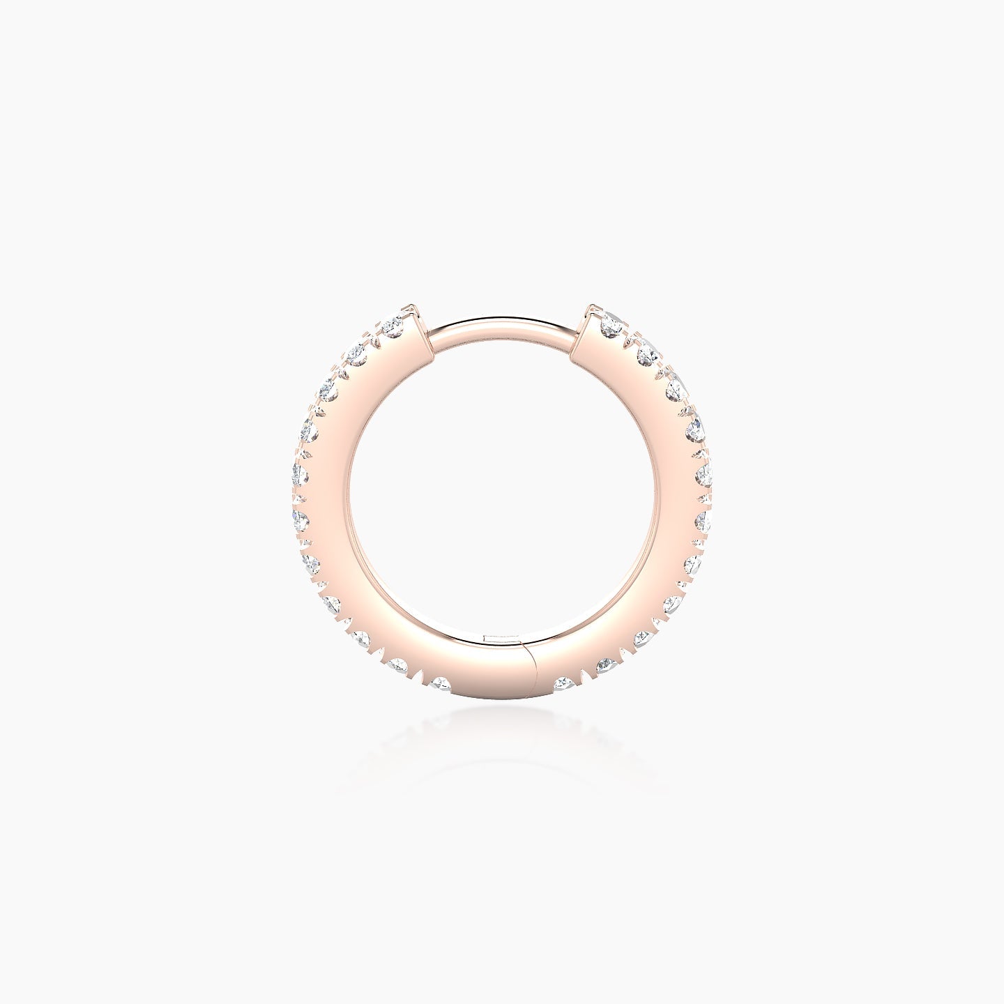 Terra | 18k Rose Gold 8 mm Diamond Hoop Piercing