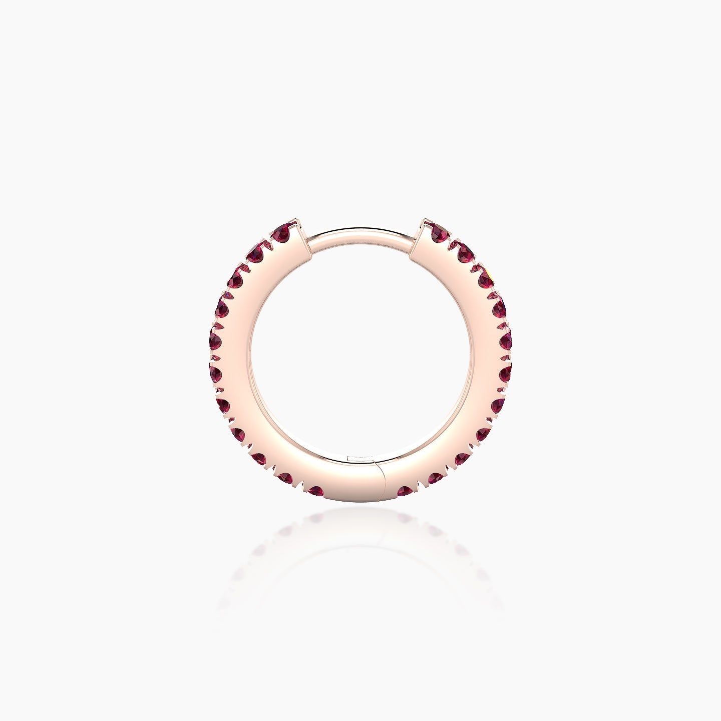 Terra | 18k Rose Gold 8 mm Ruby Hoop Piercing