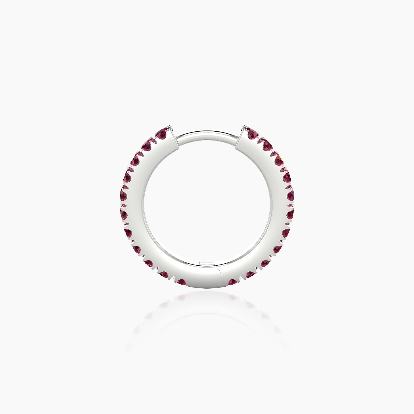 Terra | 18k White Gold 8 mm Ruby Hoop Piercing