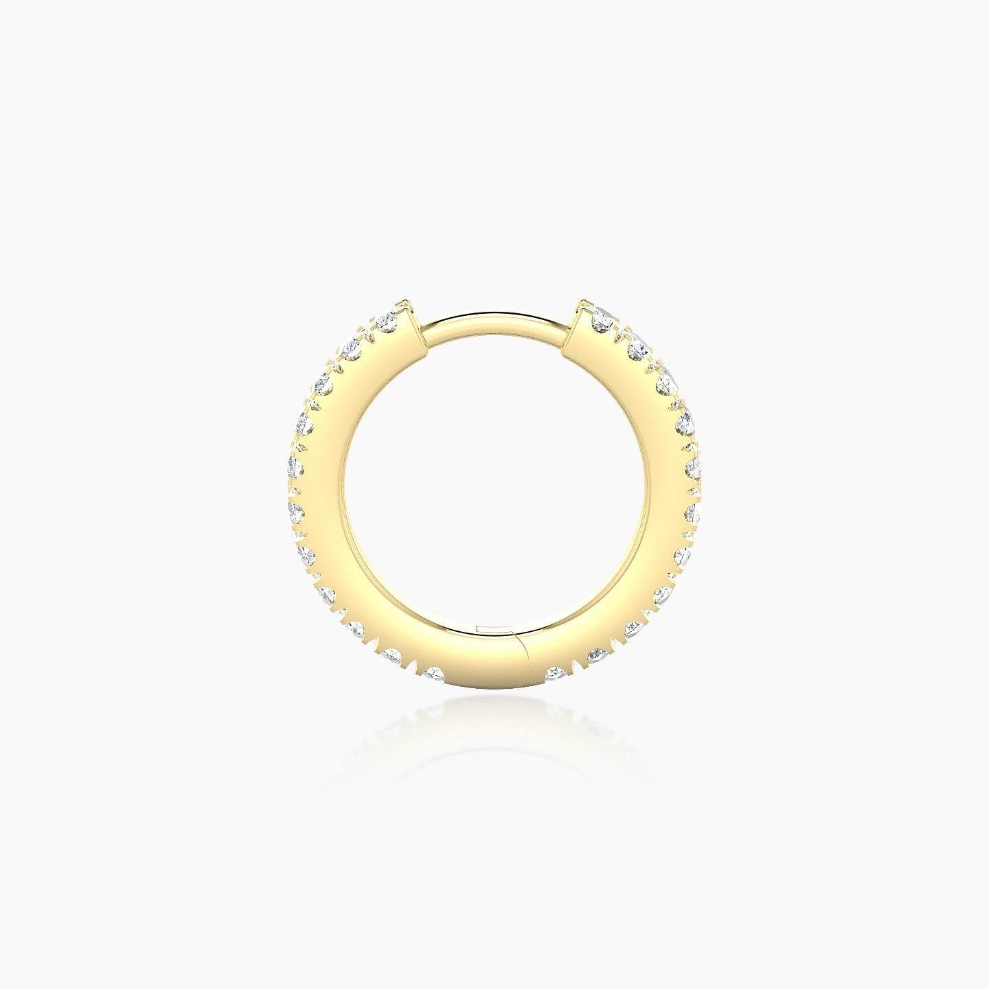 Terra | 18k Yellow Gold 8 mm Diamond Hoop Piercing