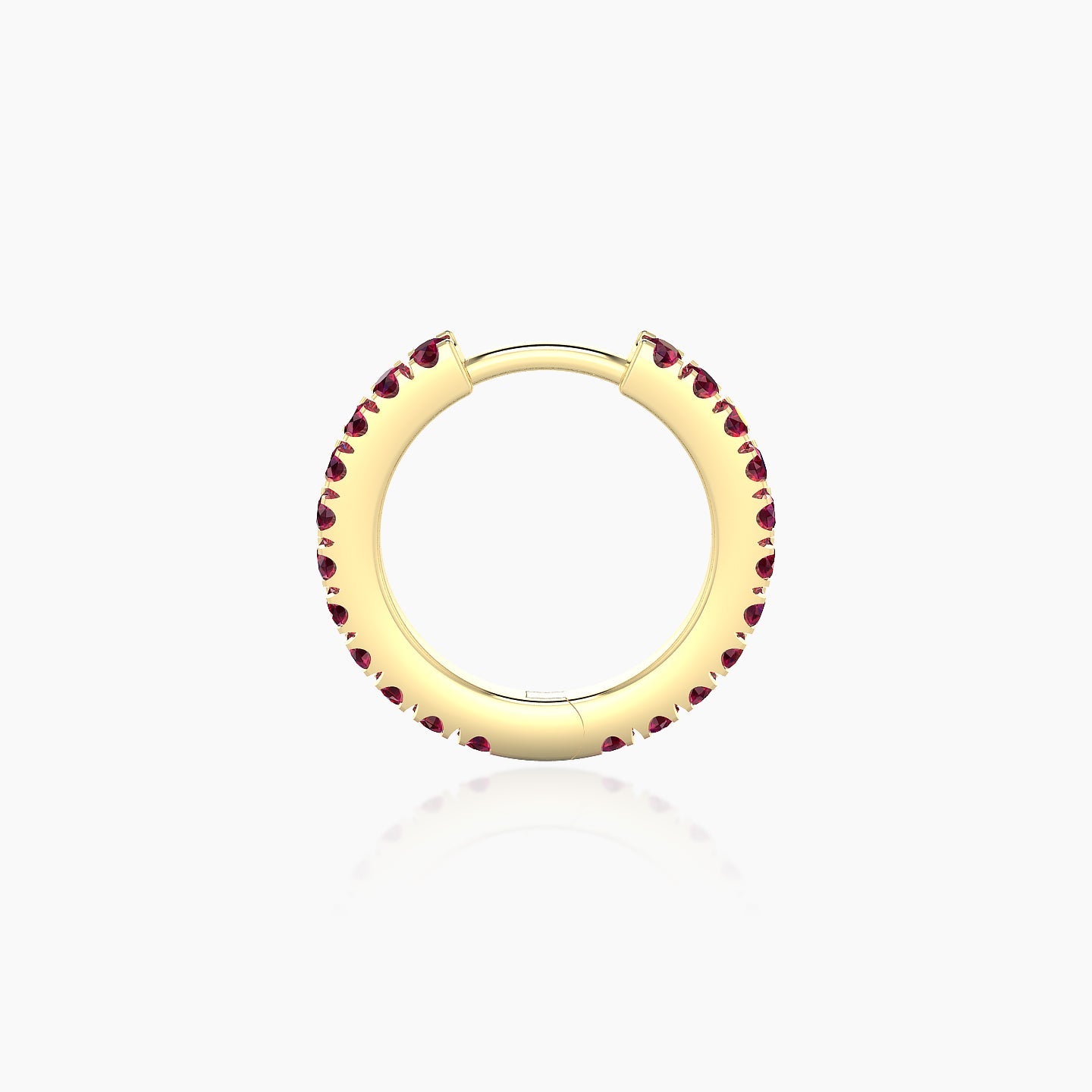 Terra | 18k Yellow Gold 8 mm Ruby Hoop Piercing