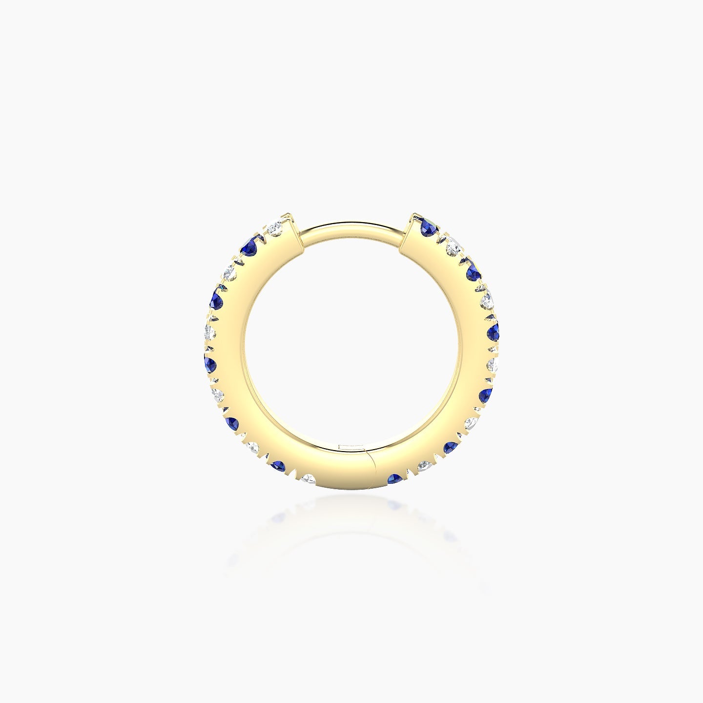 Terra | 18k Yellow Gold 8 mm Sapphire & Diamond Hoop Piercing