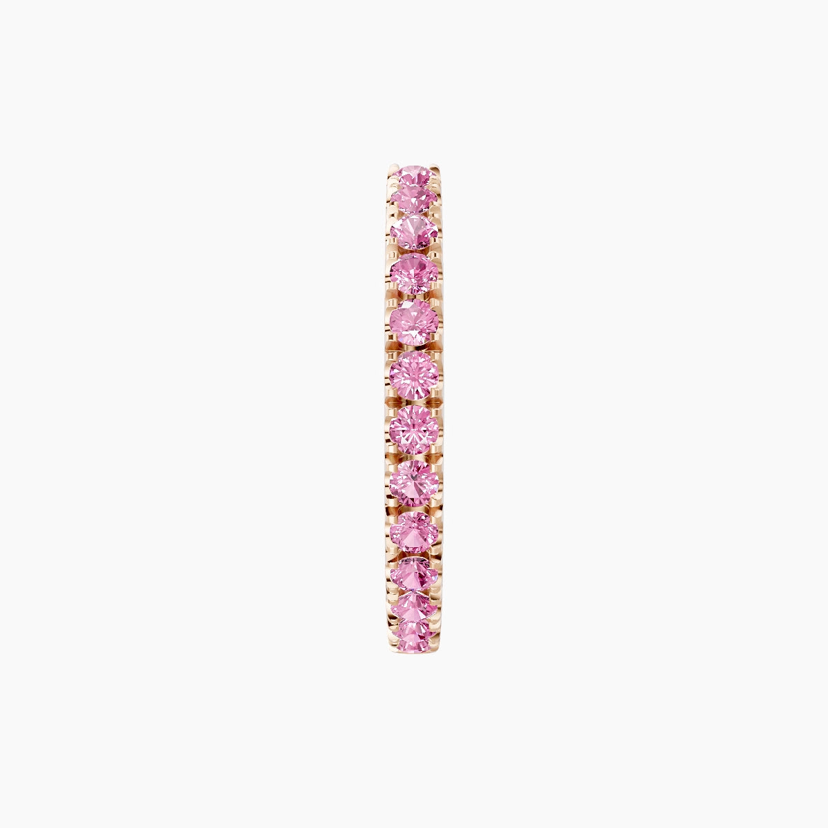 Terra | 18k Rose Gold 9.5 mm Pink Sapphire Hoop Piercing
